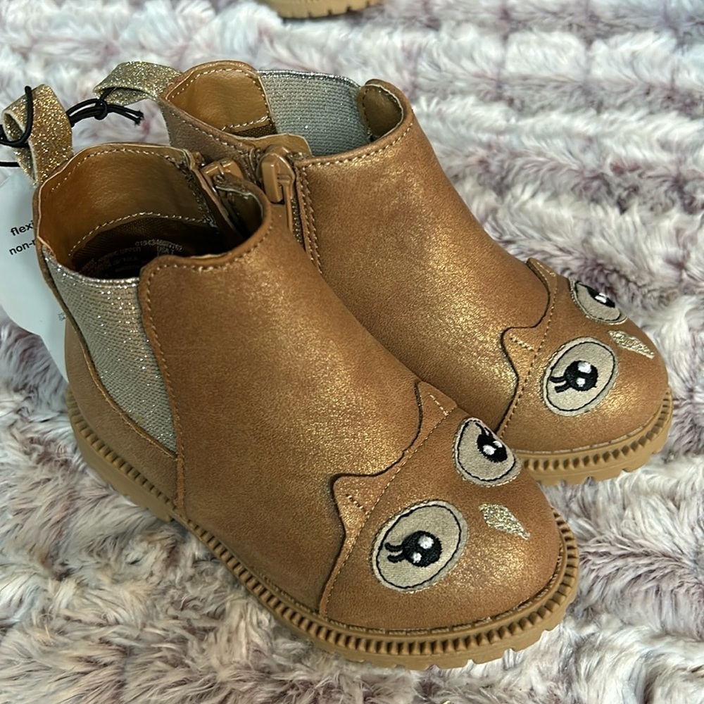 Wonder Nation Owl zip down boots